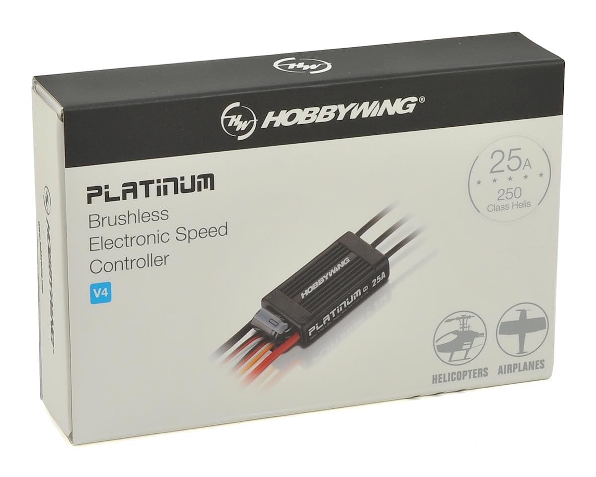 Hobbywing 30204200 Platinum 25A V4 6S ESC* Hobbywing RC PLANES - PARTS