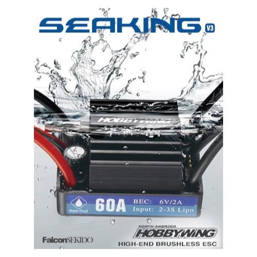 Hobbywing Seaking 60A Brushless Marine ESC Hobbywing RC BOATS