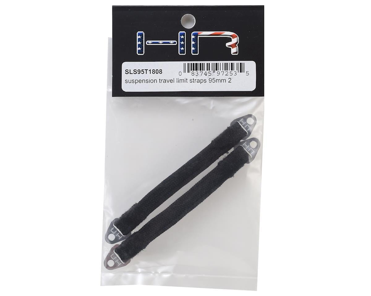 Hot Racing 95mm Suspension Travel Limit Straps (2) (Silver) - Hobbytech Toys
