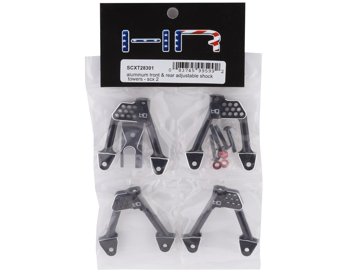 Hot Racing Axial SCX10 II Aluminum Front & Rear Adjustable Shock Towers (Black) Hot Racing RC CARS - PARTS