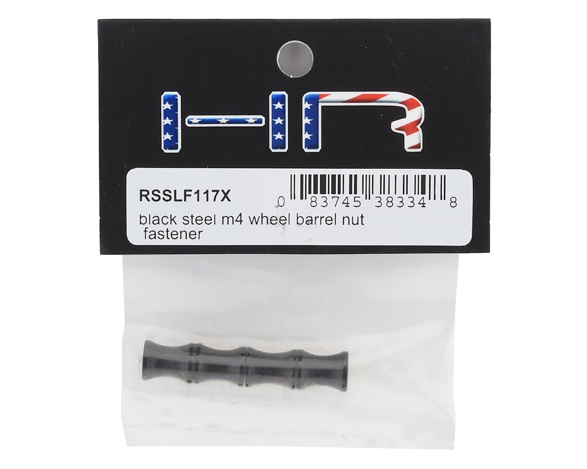 Hot Racing Steel M4 Wheel Barrel Nut Fastener (Black) (4) - Hobbytech Toys