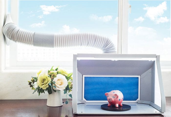 Hseng E550BLK Spray Booth With LED Lights (55x48x35cm) Hseng AIRBRUSHES & COMPRESSORS