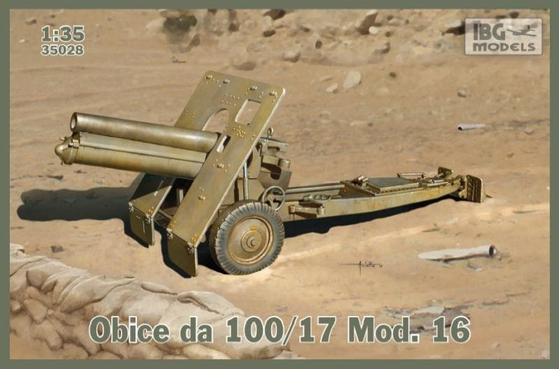 IBG 35028 1/35 Obice da 100/17 Mod. 16 (Italian version of Skoda 100mm Howitzer) Plastic Model Kit** IBG Models PLASTIC MODELS