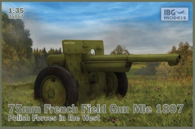IBG 35057 1/35 75mm French Field Gun Mle 1897 - Polish Forces in the West Plastic Model Kit** IBG Models PLASTIC MODELS
