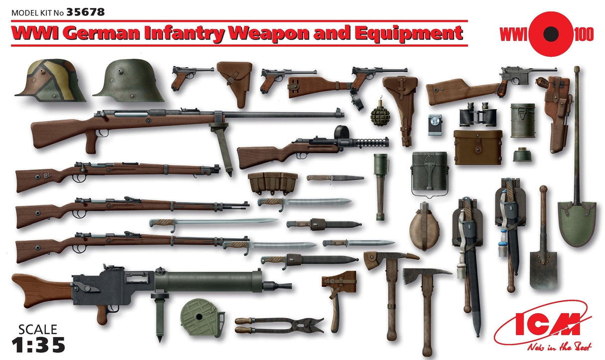 ICM 1/35 WWI Ger. Infantry Weapon&Equip. ICM PLASTIC MODELS