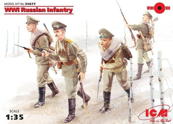 ICM 1/35 WWI Russian Infantry (4) ICM PLASTIC MODELS