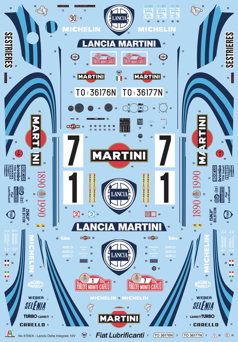 Italeri 1/12 Lancia Delta HF Integrale 16v Plastic Model Kit - Hobbytech Toys