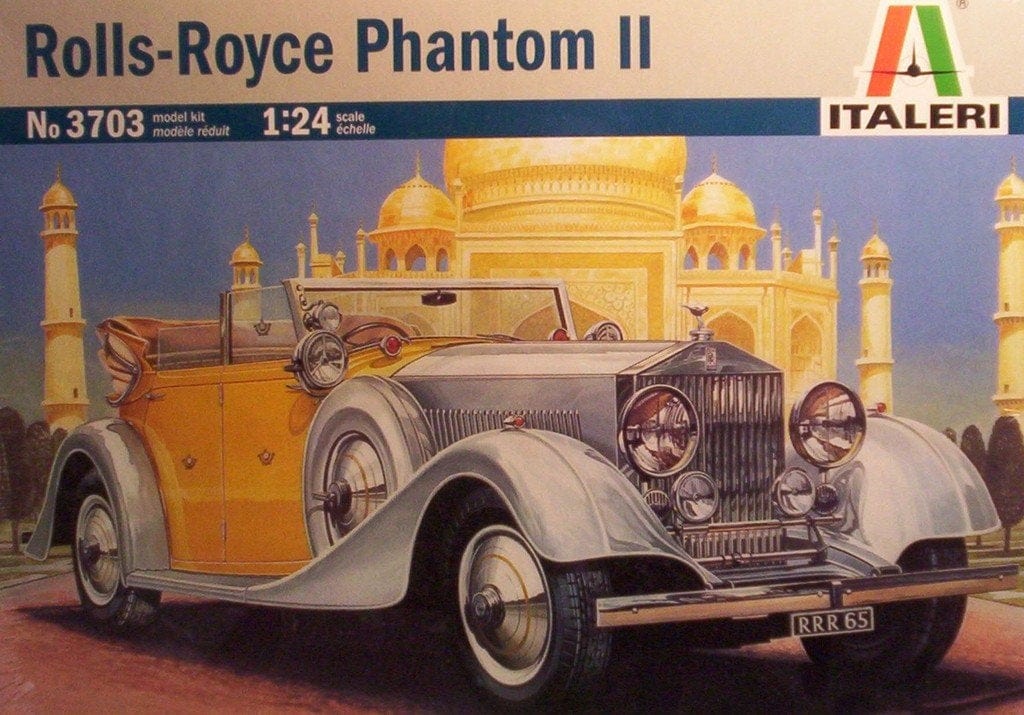 Italeri 1/24 Rolls Royce Phantom Ii Plastic Model Kit Italeri PLASTIC MODELS