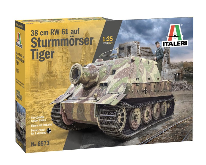 Italeri 1/35 38Cm Rw 61 Aus Sturmmorser Tiger Tank Italeri PLASTIC MODELS