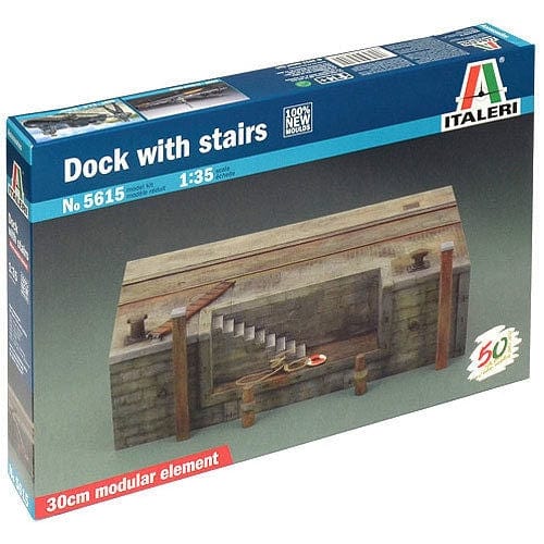 Italeri 1/35 Dock With Stairs Plastic Model Kit Italeri PLASTIC MODELS