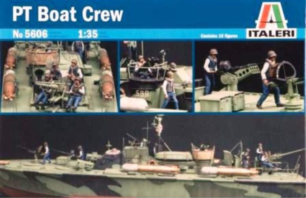 Italeri 1/35 Elco 80 Pt Boat Crew Plastic Model Kit Italeri PLASTIC MODELS