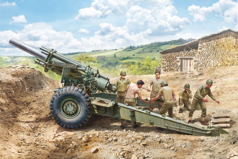 Italeri 1/35 M1 155mm Howitzer with 6 Figures Italeri PLASTIC MODELS