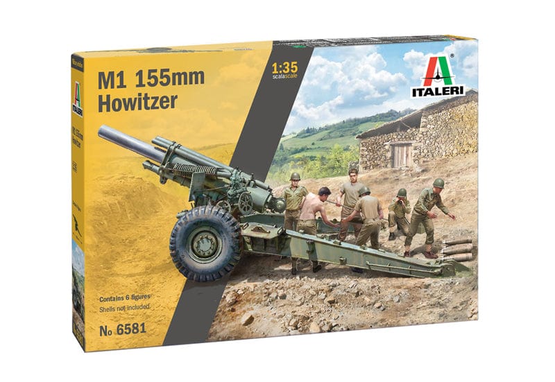 Italeri 1/35 M1 155mm Howitzer with 6 Figures Italeri PLASTIC MODELS