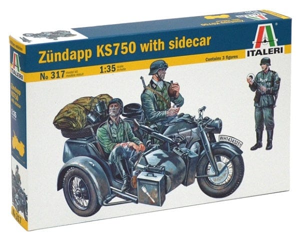 Italeri 1/35 Zundapp Ks750 With Sidecar Italeri PLASTIC MODELS