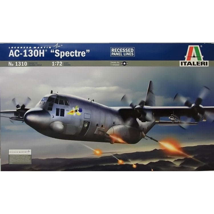 Italeri 1/72 Ac-130H Spectre Plastic Model Kit Italeri PLASTIC MODELS