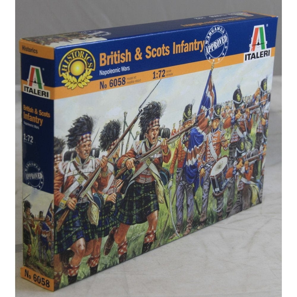 Italeri 1/72 British And Scots Infantry Napoleonic Wars Plastic Model Kit Italeri PLASTIC MODELS