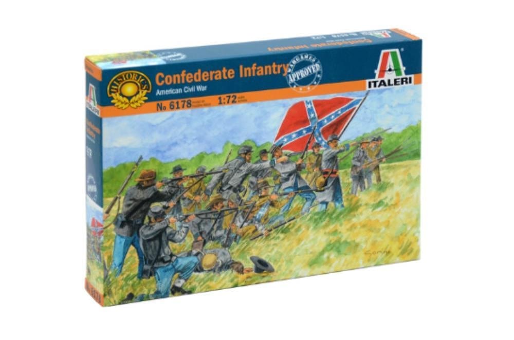 Italeri 1/72 Confederate Infantry (American Civil War) Plastic Model Kit Italeri PLASTIC MODELS
