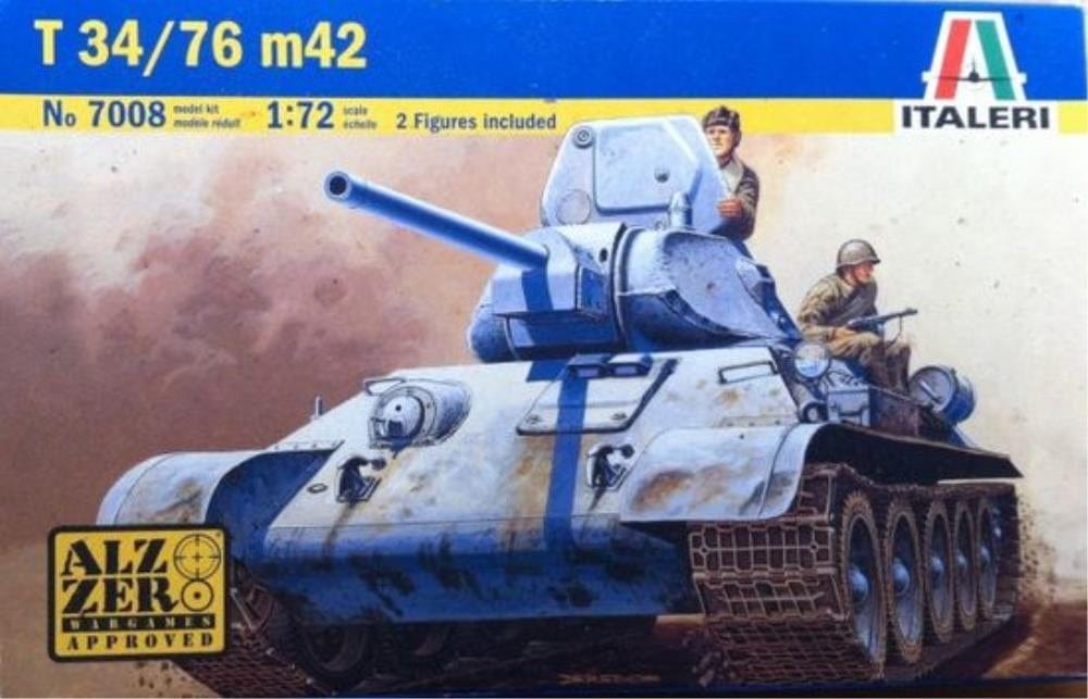 Italeri 1/72 T 34/76 M42 Plastic Model Kit Italeri PLASTIC MODELS