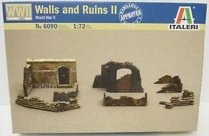 Italeri 1/72 Walls And Ruins Ii Plastic Model Kit Italeri PLASTIC MODELS