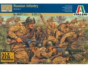 Italeri 1/72 Wwii Russian Infantry Plastic Model Kit Italeri PLASTIC MODELS