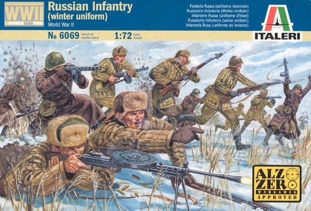 Italeri 1/72 Wwii Russian Infantry (Winter Unif) Plastic Model Kit Italeri PLASTIC MODELS