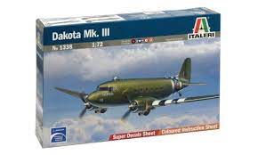 Italeri 1338S 1/72 Dakota MK.III Plastic Model Kit - Hobbytech Toys