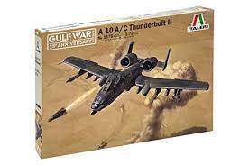 Italeri 1376S 1/72 A-10 A/C Thunderbolt II Gulf War Plastic Model Kit - Hobbytech Toys