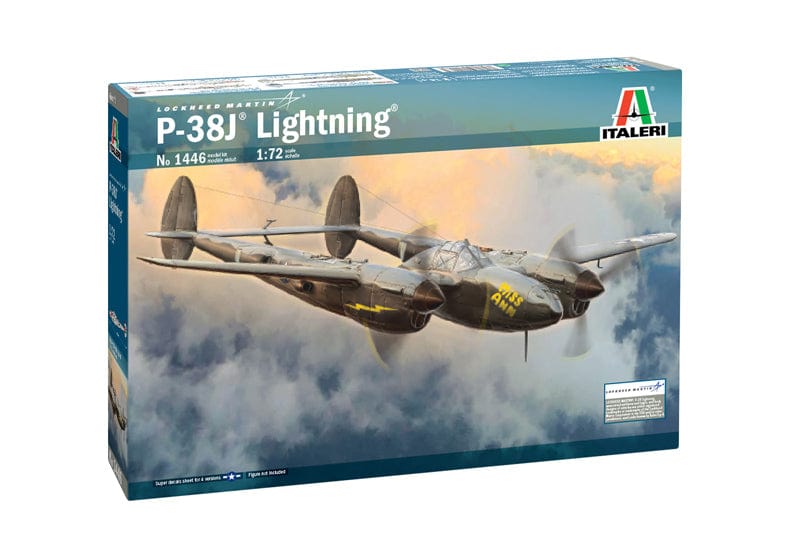 Italeri 1446S 1/72 P-38J Lightning Plastic Model Kit Italeri PLASTIC MODELS
