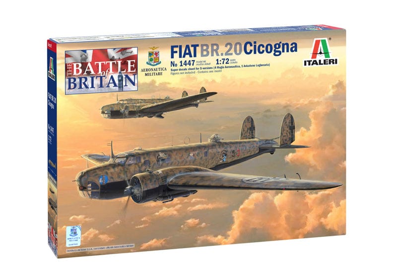 Italeri 1447S 1/72 Fiat BR.20 Cicogna Battle Of Britain 80th Anniversary Italeri PLASTIC MODELS