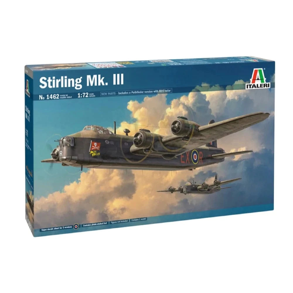 Italeri 1462S 1/72 Stirling Mk. III Plastic Model Kit - Hobbytech Toys