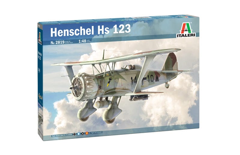 Italeri 2819 1/48 Henshel HS 123 w/Super Decal Sheet Plastic Model Kit Italeri PLASTIC MODELS