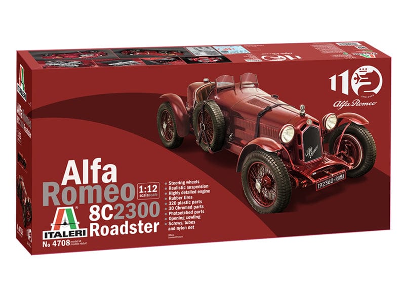 Italeri 4708S 1/12 Alfa Romeo 8C 2300 Plastic Model Kit Italeri PLASTIC MODELS