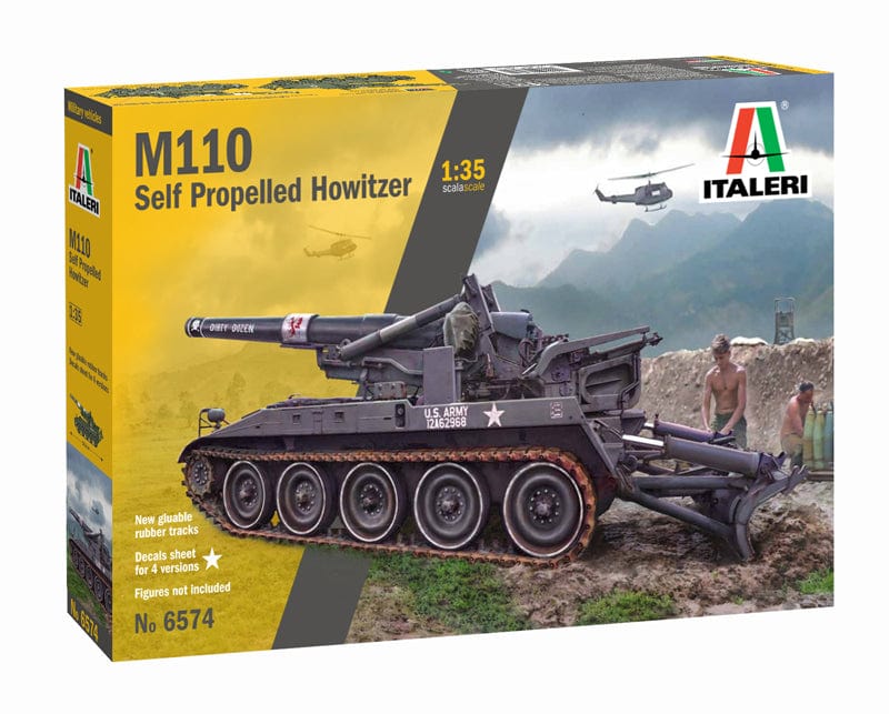 Italeri 6574S M110 Self Propelled Howitzer Plastic Model Kit Italeri PLASTIC MODELS