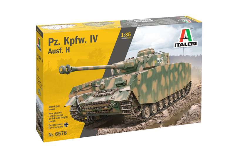 Italeri 6578S 1/35 Pz.kpfw. IV Ausf. H Plastic Model Kit Italeri PLASTIC MODELS