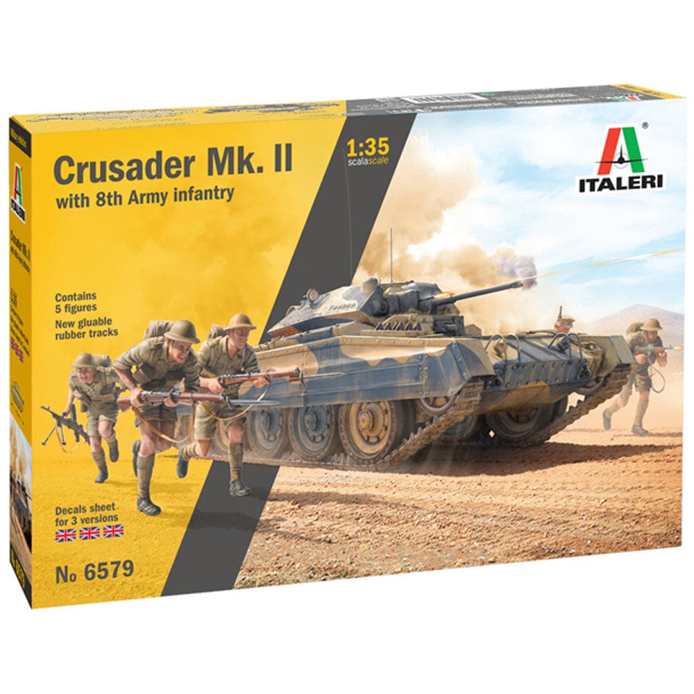 Italeri 6579S 1/35 Crusader MK. II With 8th Army Infantry Italeri PLASTIC MODELS