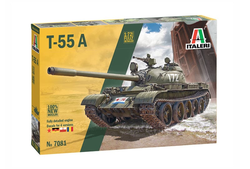 Italeri 7081S 1/72 T-55 Main Battle Tank Plastic Model Kit Italeri PLASTIC MODELS