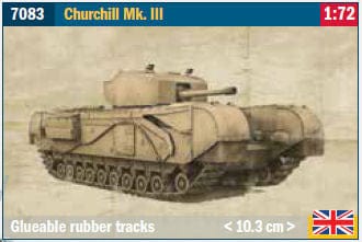 Italeri 7083S 1/72 Churchill Mk. II w/Glueable Tracks Plastic Model Kit Italeri PLASTIC MODELS
