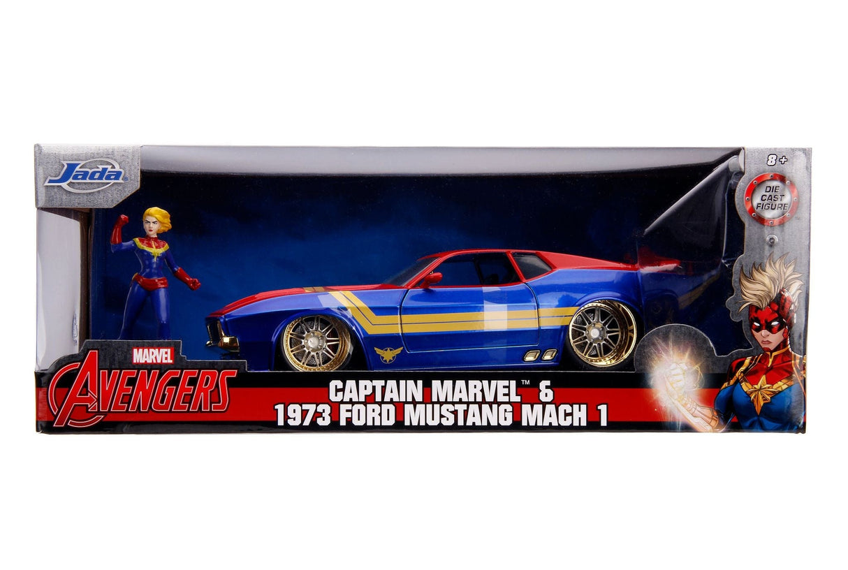Jada 1/24 Avengers Captain Marvel and 1973 Ford Mustang Mach 1 Jada DIE-CAST MODELS