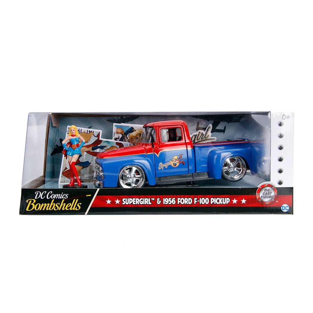 Jada 1/24 Supergirl With 1956 Ford F-100 Pickup Bombshells Movie Jada DIE-CAST MODELS