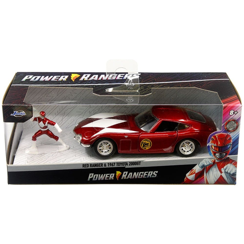 Jada 1/32 Red Ranger W/1967 Toyota 2000GT Movie Car - Hobbytech Toys