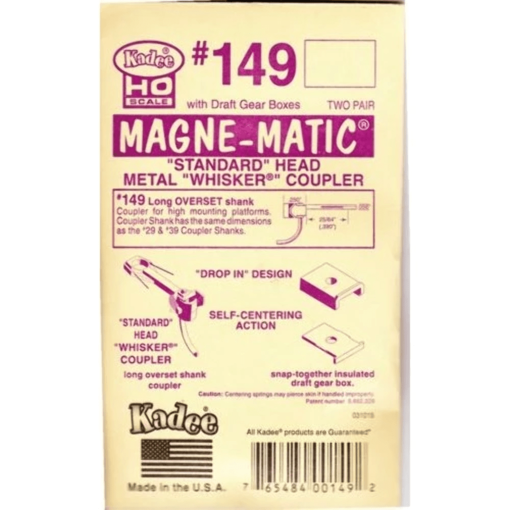 Kadee 149 HO Whisker Coupler, 25/64in Overset (2 Pr) Kadee TRAINS - HO/OO SCALE