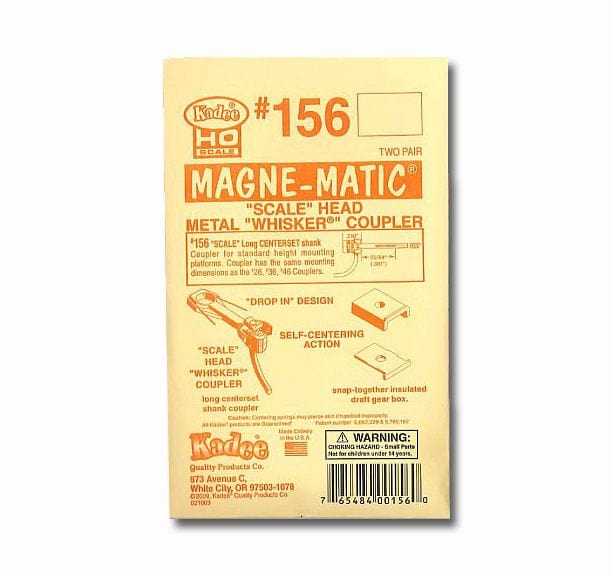 Kadee 156 HO Whisker Scale Long Centerset Shank Coupler 2 Pairs Kadee TRAINS - HO/OO SCALE