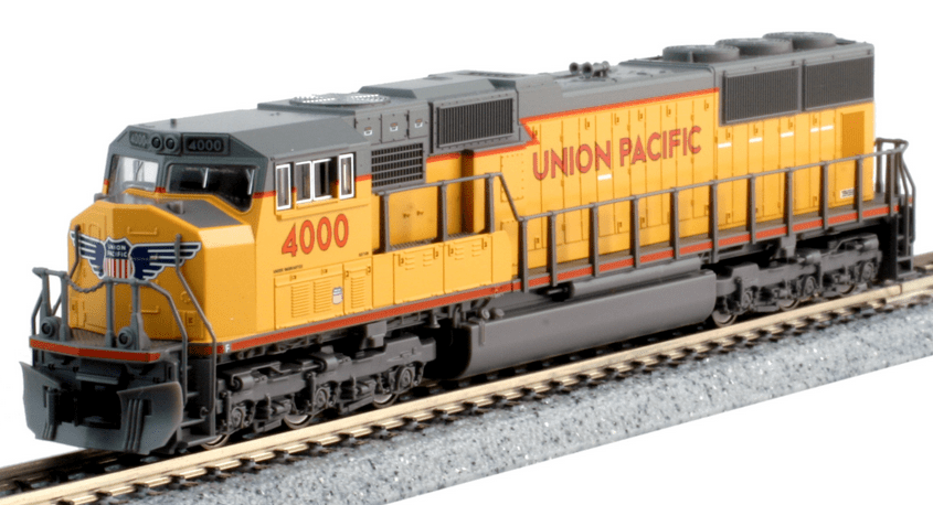 Kato 1767607DCC N EMD SD70M with Standard Flat Radiators Union Pacific 4000 - DCC Kato TRAINS - N SCALE