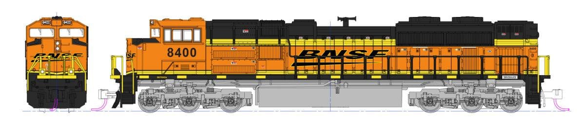 Kato 1768523DCC N EMD SD70ACe with Nose Headlight BNSF Railway 8400 - DCC Kato TRAINS - N SCALE