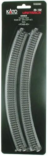 Kato N 348mm 13-3/4in Radius Curve 45Deg (4) Kato TRAINS - N SCALE