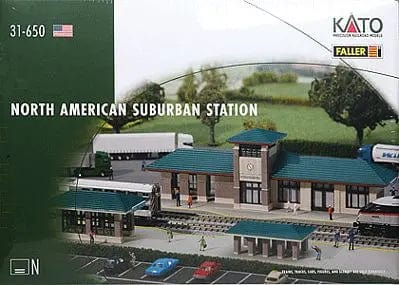 Kato N North American Suburban Station - Kit - 9-11/16 x 3in 24.6 x 7.6cm Kato TRAINS - N SCALE