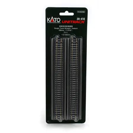 Kato N Single-Track Straight Viaduct - 7-5/16in 18.6cm pkg(2) Kato TRAINS - N SCALE