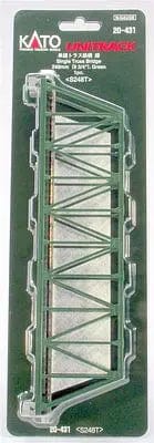 Kato N Single-Truss Bridge - 248mm 9-3/4in - Green Kato TRAINS - N SCALE