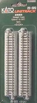 Kato Unitrack N 124mm 4-7/8in Straight (4) Kato TRAINS - N SCALE