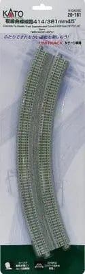 Kato Unitrack N 15In/16.4in 45-Degree Double Track Curve (2) Kato TRAINS - N SCALE